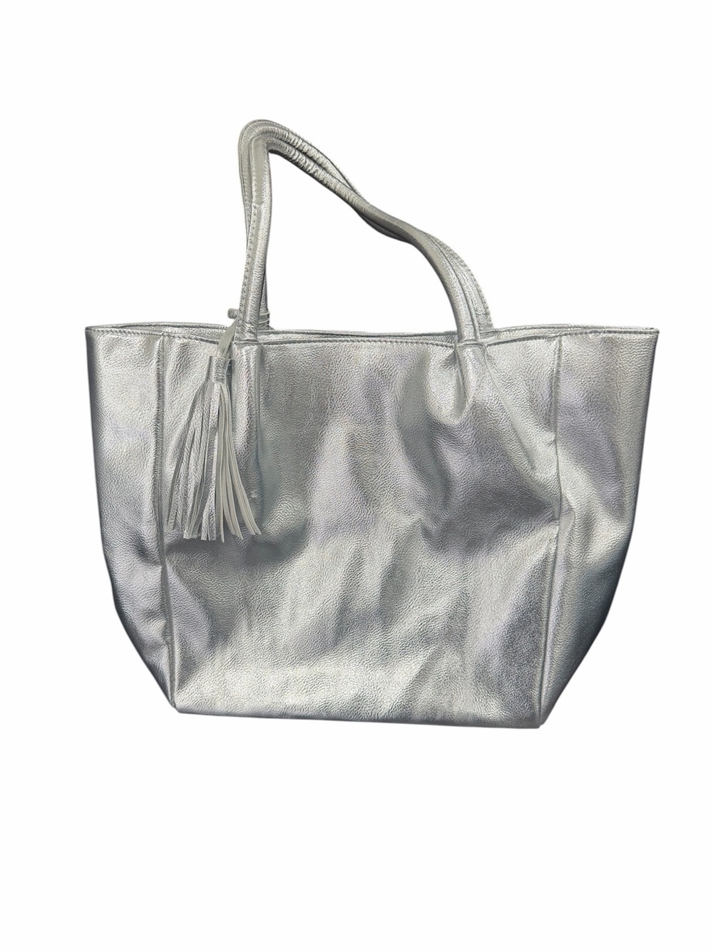 CHI Silver Tote Bag with Interior Zip Pocket